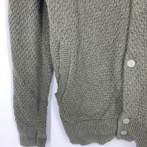 Frederik Anderson Copenhagen Mens Small Cardigan Sweater‎ Fisherman Waffle Knit - Picture 2 of 10